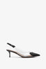 Coeur 55 black patent slingbacks