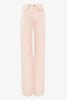 High-rise pink denim flare jeans