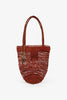 Small summer banana clay brown tote bag