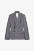Double breasted grey jacket