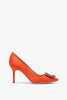 Hangisi 90 coral satin pumps