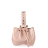 Nude leather small bucket bag
