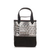 Black eyelet suede bag