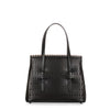 Black Leather Laser-cut Small Tote