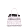 Monochrome leather laser-cut mini tote