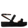 Bombe 45 black suede flatform sandals