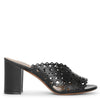 Vienne black leather mules