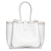 Angele 25 white leather tote bag