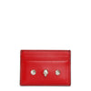 Red skull and stud card holder