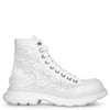 Tread slick transparent lace-up boots