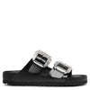 Arizona crystal buckle black slides