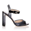 Shade velvet and sequin sandal