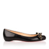 Ballalarina black leather flat
