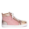 Lou Spikes pink suede sneakers