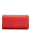 Boudoir red leather chain wallet