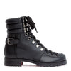 Who Runs black leather boots