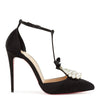 Goyetta black satin pumps