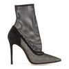 Erin black suede and mesh booties