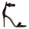 Portofino 105 black suede sandals