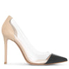 Plexi 105 black nude leather pumps