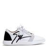 White leather logo sneakers