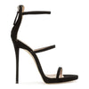 Harmony black suede sandals