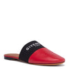 Bedford flat dark red mules