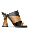 Asymmetrical mule sandals