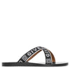 4G crossed leather sandals