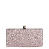 Celeste small pink glitter clutch