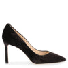 Romy 85 black crushed velvet pump