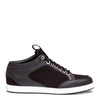 Miami black leather logo sneakers
