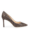 Romy 85 bronze glitter pumps