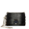 Lockett mini black glitter suede bag