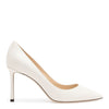 Romy 85 Chalk Leather Pumps