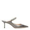 Bing 65 anthracite metallic nappa mules
