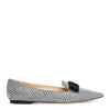 Gala silver glitter flats