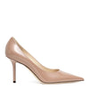 Love 85 beige patent pumps
