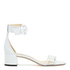 White nappa and clear plexi 40 sandals