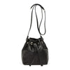 Black nappa embossed choo logo bucket bag