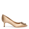 Hangisi 50 champagne satin pumps