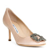Hangisi 70 Bellini Nude Satin Pumps