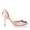 Hangisido nude satin d'orsay pump