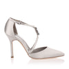 Seneca 105 satin silver pump
