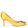 Hangisi 70 yellow satin pump