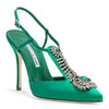 Jamala 105 Emerald Satin Pumps