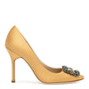 Hangisi 105 dark yellow satin pumps