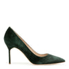 BB 90 green suede pumps