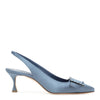 Dolores blue satin pumps