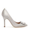 Hangisi 105 silver grey satin pump